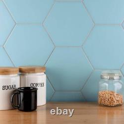 Merola Tile Porcelain 8-5/8 x 9-7/8 Floor Wall Hex Aqua (11.5-Sq-Ft Case)