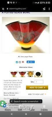 Michael Nourot Scarlet Nova Nova Glass Vase