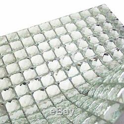Mirror Tiles Silver Bathroom Wall Sheets Crystal Diamond Mosaic Tile Backspla
