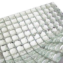 Mirror Tiles Silver Bathroom Wall Sheets Crystal Diamond Mosaic Tile Backsplash