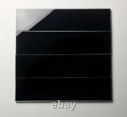 Miseno BLDFES0312 Reflections 3 x 12 Rectangle Wall Tile - Black