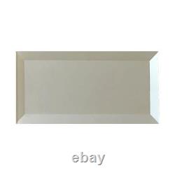 Miseno BLDFOB0306 Reverse Beveled 3 x 6 Rectangle Wall Tile - Off White