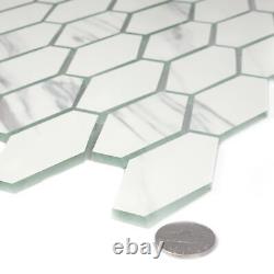 Miseno BLDMSCEHE Luxury Decor 2 x 3 Hexagon Wall Mosaic Tile Gold
