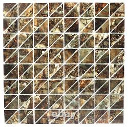 Miseno BLDMSCTSQ Luxury Decor 1 x 1 Triangle Wall Mosaic Tile Agate Stone