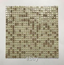 Miseno BLDPET3838 Petite 1 x 1 Square Wall Mosaic Tile - Sand