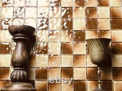 Miseno BLDWTF0202 Watermarks 2 x 2 Square Wall Mosaic Tile - Chocolate