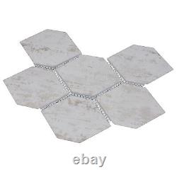 Miseno BLDWTJHNY Nature 4 x 6 Hexagon Wall Mosaic Tile - Birchwood White