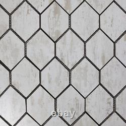 Miseno BLDWTJHNY Nature 4 x 6 Hexagon Wall Mosaic Tile - White