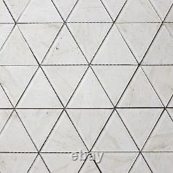 Miseno BLDWTJTRI Nature 4 x 5 Triangle Wall Mosaic Tile - Crema Marfil