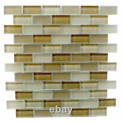Miseno MT-AMADAHY1X2 Amadahy 1 X 2 Glass Visual Wall Tile Brown