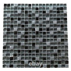 Miseno MT-EARTH5/8SQ Earth 1 X 1 Glass Visual Wall Tile - Grey