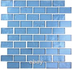 Miseno MT-SCENERY1X2 Scenery 1 X 2 Glass Visual Wall Tile Blue