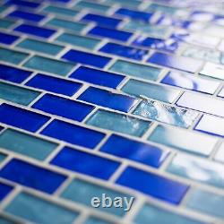 Miseno MT-SCENERY1X2 Scenery 1 X 2 Glass Visual Wall Tile Blue