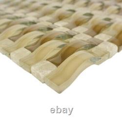 Miseno MT-TIDE5/8RECT Tide Glass Visual Wall Tile Sold by Brown