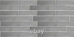 Miseno MT-WHSFOG0208-ES Forever 2 x 8 Rectangle Wall Tile - Silver