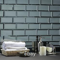 Miseno MT-WHSREF0306-GR Reflections 3 x 6 Rectangle Wall Tile Grey