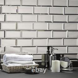 Miseno MT-WHSREF0306-SI Reflections 3 x 6 Rectangle Wall Tile Silver