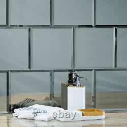 Miseno MT-WHSREF0808-GR Grey Reflections 8 Square Wall Tile Glossy Visual