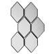 Miseno MT-WHSREFHNY-SI Reflections 4 x 4 Hexagon Wall Tile - Silver