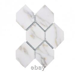 Miseno MT-WHSWTJHNY-CG Nature 4 x 4 Hexagon Wall Tile Matte White