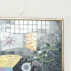 Modern Mosaic Glass Tiles Wall Art Fish signed JK Jennifer Kuhns