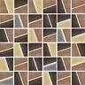 Molen Brown Textured and Platinum Mosaic Tiles Backsplash/Bathroom Tile