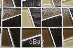 Molen Brown Textured and Platinum Mosaic Tiles Backsplash/Bathroom Tile
