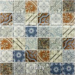 Moroccan Pattern Multi Color Glass Mosaic Tile Pool Spa Wall Backsplash