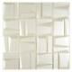 Mosaic Glass Tile Prism Geometric Kitchen Bathroom Shower Wall Backsplash White