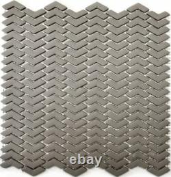 Mosaic Tile ECO Recycled GLASS Brick Enamel cream matt 140-HB33C f 10 sheet