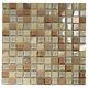 Mosaic Tile Glass Marble Metal Coeus Squares Kitchen Wall Backsplash Tan