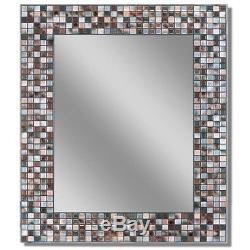 Mosaic Tile Hanging Wall Mirror Bath Room 24x30in Glass Living Dining Home Decor