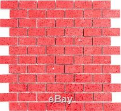 Mosaic Tile Quartz Composite Artificial Stone Red Brick wall 46-ASMB4 f 10sheet