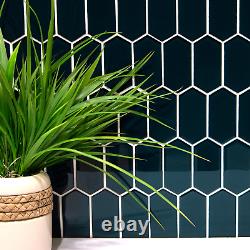 Mosaic Tiles Glass Crafts Projects Decorations Long Hexagon Indoor Wall Decors