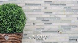 Mosaic Tiles Translucent Gold Light Green Composite Glass Crystal Stone Onyx