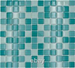 Mosaic Tiles Translucent Green Glass Crystal Bathroom Toilet Kitchen Wall