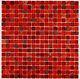 Mosaic Tiles Translucent Red Glass Crystal Resin Bathroom Toilet Kitchen Wall