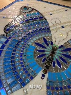 Mosaic Wall Hanging Blue Butterfly