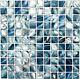 Mosaic nacre shell tile Square blue grey wall kitchen bath 150-SM258210sheet