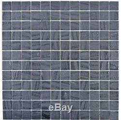 Mosaic tile ECO recycling GLASS black anthracite wall bath 360-03 f 10 sheet