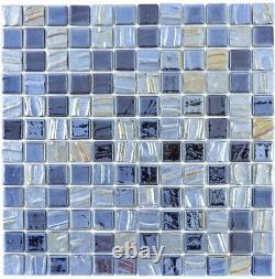 Mosaic tile ECO recycling GLASS black metallic 3D bathroom 355-99 f 10 sheet