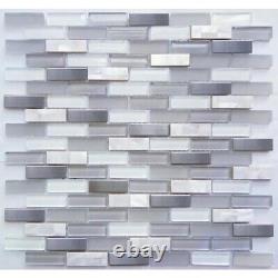 NIB 3-Pack Case (30 Sq. Ft.) of Mother of Pearl, Stainless Steel & Glass Mosaic