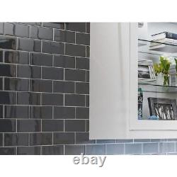 NewAge Products Glass Subway Tile Backsplash 14.7x11.7 Gray(11 sq. Ft. / Pack)
