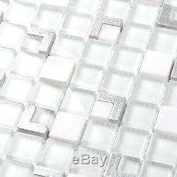 New Designed White Glass Marble Mosaic Tile for Wall Backsplash Decor TSTAF01