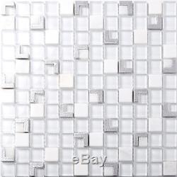 New Designed White Glass Marble Mosaic Tile for Wall Backsplash Decor TSTAF01