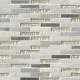 Ocean Crest Brick Glass Metal Stone Blend Tile White Gray Wall Floor Backsplash