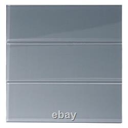 Ocean Glass 4x12 Subway Tile for Backsplashes, Showers & More BOX OF 11 SQFT