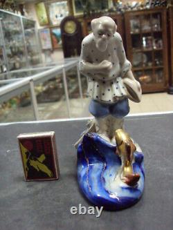 Old man and Gold fish Fairy tale GZHEL USSR Russian porcelain figurine 1457u