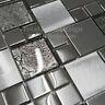 Onyx Black Mix Squares Mosaic Tiles Sheet For Wall Floor Bathroom