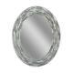 Oval Mirror Wall Mount Tile Charcoal 23 x 29 in Bathroom Vanity Decor Gray Black
